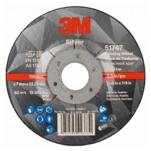 Eny Suministros - 3M Silver Depressed Centre Grinding Wheel, T27, 115 mm x 7 mm x 22.2 mm