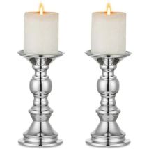 Silver Pillar Candle Holders, Wedding Centerpieces, Metal Candle Holders for 50mm Candles, Stand Decoration, Ideal for Wedding, Special Occasion,