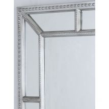 Urban Deco - Silver Rectangular Wall Mirror for Living Room - 80cm x 155cm - silver