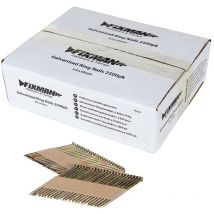 Fixman - Clavos anillados galvanizados, 2.500 pzas 2,9 x 65 mm