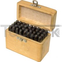 Tooltek - silverline 273197 assortimento punzoni con lettere e numeri 36pz