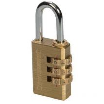 Combination Padlock Brass - 3-Digit - Silverline