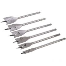 Silverline - Flachfräsbohrer, 6-tlg. Satz 10–32 mm