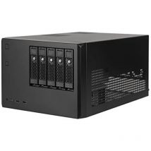 Silverstone - Technology CS351, Châssis nas Hautes Performances avec 5 Baies SAS-12G/SATA-6G échangeables à Chaud, SST-CS351 Noir