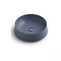 Lavabo Tondo Da Appoggio Azzurro – 29,5 cm Altezza, 17,1 cm Larghezza, 28,4 cm Profondità – SIMAS