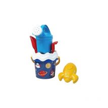Simba- Space Baby Ensemble 6 Pièces, Seau, Passoire, Moule À Sable, Pelle, Râteau, Verseur, 11 Cm, Diamètre : 14 Cm, À Partir De