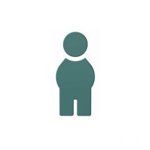 Hewi - Pegatina símbolo masculino serie 801. Poliamida azul agua