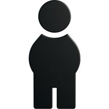 Simbolo uomo 801.91B010 poliammide colore n. 90 larghezza 71,5 mm altezza 150 mm spessore 3 mm HEWI