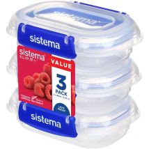 Pack recipientes herméticos Sistema Klip It+ 3x180 ml