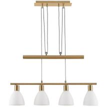 Lampenwelt - Lindby Lámpara colgante 'Simeon' en Dorado de Vidrio