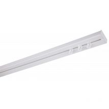 Simi Rail de plafond tringle en pvc pour rideaux à crochets Blanc Monorail droit 120 cm