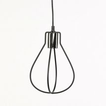 LSW516.1 - Set 3 x Suspensions 'Fouet' métal noir - 13x13x26 cm - Simla