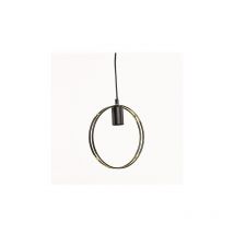 Simla LSW529.1 - 2 x Round Gold Metal Pendant Lamps - 22.5x4.5x25CM