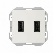 270 Chargeur double usb a + a 3.1A Smartcharge blanc 20000196-090 - Simon