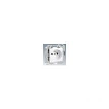 27448-75 2P Franco-Belgian socket quick connection with metal support and paint cover - White Series 27 - Simon