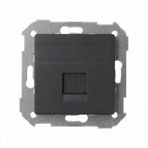 82 Concept Plaque universelle v & d plate c / g poudre 1 RJ45 noir mat 8200005-098 - Simon
