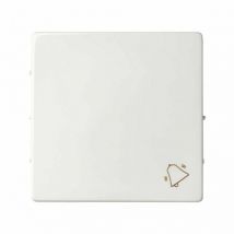 Simon - 82 Concept 8200017-090 bouton poussoir simple avec cloche blanche mate