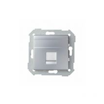 Cache ordinateur 1 prise RJ45 aluminium Simon 82005-33