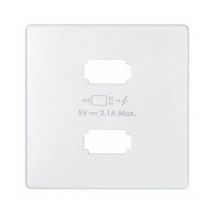 8221096-090 Plaque chargeur 2xUSB 5V 2.1A blanc mat - Simon