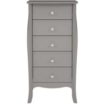 Ebuy24 - Simon commode 5 tiroirs gris.