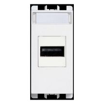 Presa USB bianca 1 modulo – Modulo USB con morsetti a vite – Compatibile con cavi Cat 5e o Cat 6 – Simon Urmet
