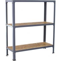 Simonrack - tagère métallique Simon Rack sans vis gris/osb 3 étagères 900x1000x300 mm Fabriquée en Espagne
