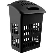 60L Flexible Plastic Lightweight Laundry Basket - black - Black - Simpa