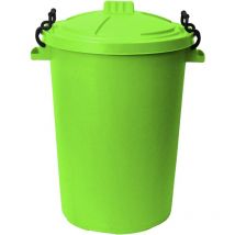 Simpa - 85L Plastic Bin with Clip Lock Lid - lime green Qty 1 - Lime Green
