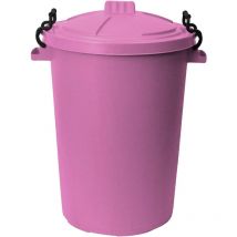 85L Plastic Bin with Clip Lock Lid - pink Qty 1 - Pink - Simpa