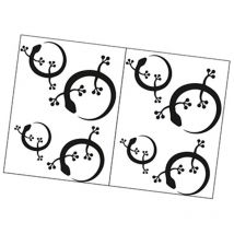 Starmart - Simpatici Adesivi Gechi, col. Nero