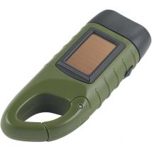 Mowze - Simpeak led Taschenlampe, Handkurbel Solar Karabiner Taschenlampe für Camping/Outdoor-Klettern/Wandern - Vert