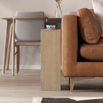 Decortie - Simpi Modern Side End Table Oak Multipurpose With Creativeness h 60cm 2 Tier - Oak
