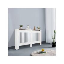 L&h-cfcahl - Simple Design traditionnel aéré E1 panneau mdf Vertical Stripe Pattern radiateur couvercle blanc l