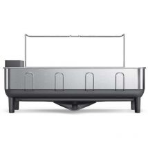 Simplehuman Küchenzubehör - Abtropfgestell 514x566x292 mm, mit Glashalter, grau/Edelstahl KT1181