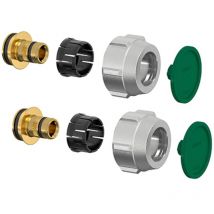 Flamco Klemmverschraubung-Set A3 20x2,25mm x g 3/4' Innengewinde Eurokonus Messing vernickelt