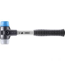 Simplex Schonhammer ø 40 mm TPE-soft blau / TPE-mid grau mit verstärktem Tempergussgehäuse und Fiberglasstiel - Halder