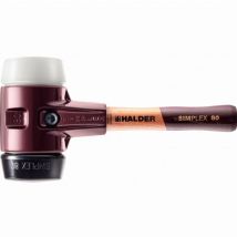 HALDER SIMPLEX Mazza in gomma riempita / superplastica con corpo in ferro malleabile e manico in legno - D=80 mm - Manico extra corto - 3027.082