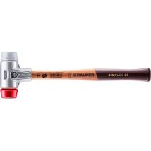 Simplex Schonhammer ø 30 mm TPE-mid grau / Plastik rot mit Aluminiumgehäuse - Halder