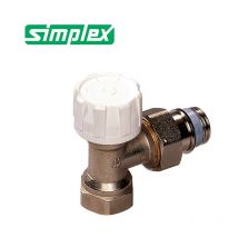 Thermostat-Ventilunterteil 1/2, Eckform, für Einrohr-/Zweirohr-Systeme - Simplex