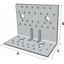 Verstärkter breiter Winkel simpson - A150xB121xC79 mm - AG922