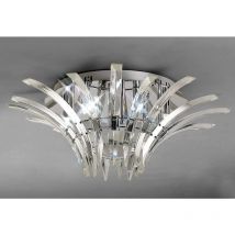 Diyas - Sinclair ceiling light 6 bulbs polished chrome