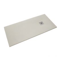 Sindesliz - Plato Ducha antideslizante stone blanco. Carga Mineral - Extraplano 140x80. Garantía 3 años.