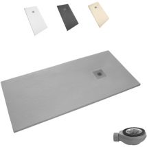 Sindesliz - Plato Ducha antideslizante stone gris. Carga Mineral - Extraplano 100x80. Garantía 3 años.