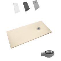 Sindesliz - Plato Ducha antideslizante stone natural 9001. Carga Mineral - Extraplano 140x80. Garantía 3 años.