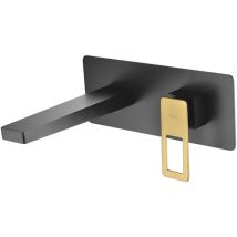 Imex Miscelatore Monocomando Incasso Lavabo Aus Ottone Und Zama Nero Opaco Mit Oro Lucido Akzenten Zweiteilig Wandbündiger Einbau Inkl Steuerbox – 