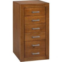 Moblit - Sinfonier 6 cajones , pino macizo serie Kalpe, medidas: (105x50x40) cm ( altoxanchoxfondo), color cerezo