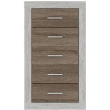 Fanmuebles - Sinfonier Barcelona Apolo 5 tiroirs Artic White - Truffe