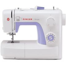 Simple 3232 Macchina da Cucire 32 Operazioni di Cucito Bianca e Malva - Singer