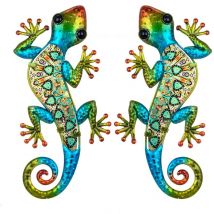 Signes Grimalt Mur de la figure animale Adorno Figure Lizards 2 unités Green Garden 17x36x1cm 24984