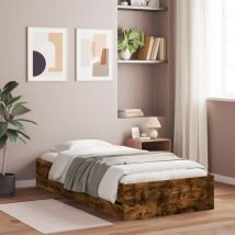 Single Bed,Adult bed,Bed Frame with Drawers without Mattress Smoked Oak 90x190 cm Single VSVS571039